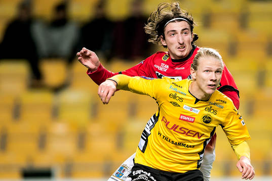 Landskronas Samhel Aziz och Elfsborgs Jakob Berg