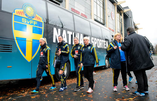 Sveriges Caroline Seger, Lotta Schelin, Olivia Schough och