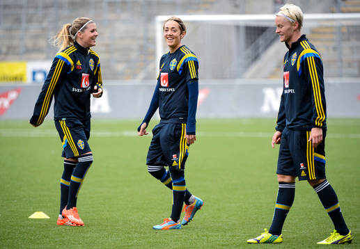 Sveriges Olivia Schough, Therese Sjögran och Nilla Fischer
