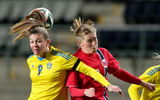 Målgörare Sveriges Pauline Hammarlund och målgörare