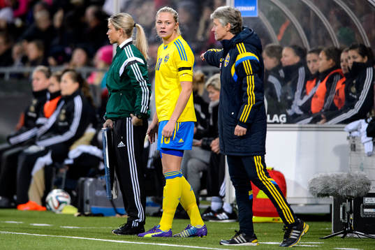 Sveriges Fridolina Rolfö gör sig redo att hoppa in i