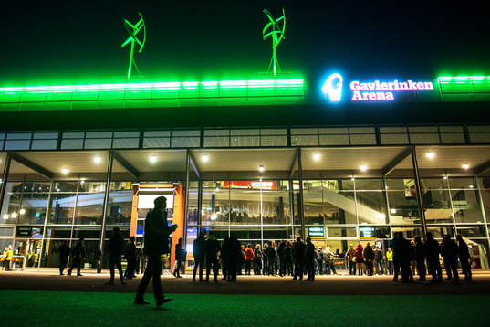 Entrén till Gavlerinken Arena före ishockeymatchen i SHL