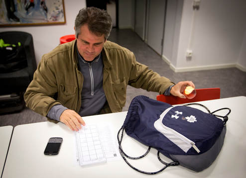 En talangscout från Toronto Maple Leafs är på plats för