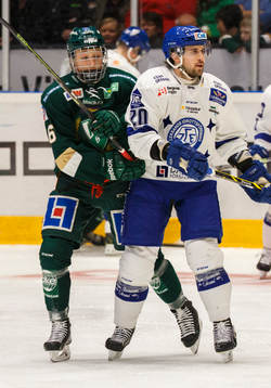 Färjestads Rasmus Asplund och Leksands Ryan Russell