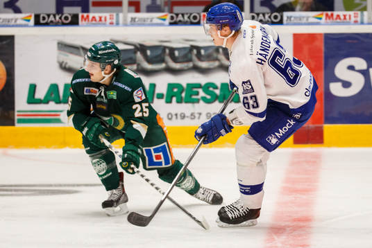 Färjestads Anton Hedman och Leksands Fredrik Händemark