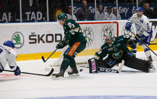 Färjestads målvakt Justin Pogge