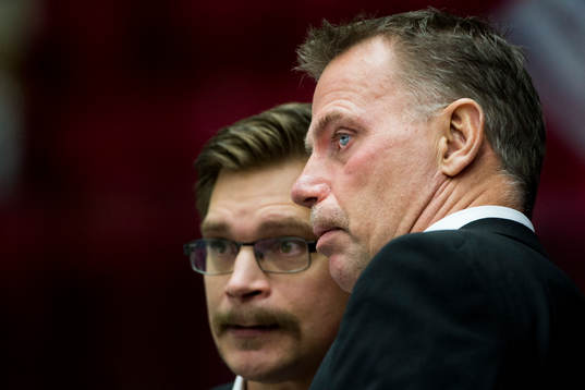 Malmö Redhawks tränare Mats Lusth och assisterande