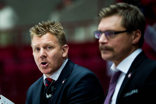 Malmö Redhawks Jesper Mattsson och assisterande tränare