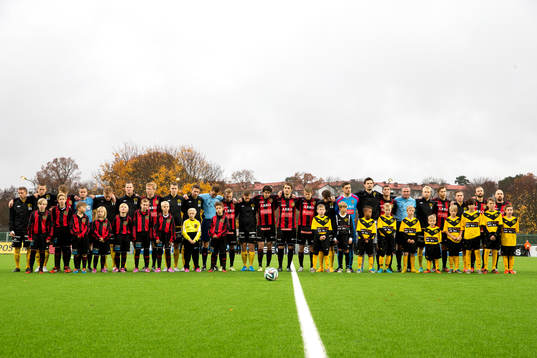 Lagen innan fotbollsmatchen i Allsvenskan mellan