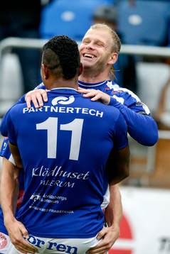 Åtvidabergs Kristian Bergström jublar