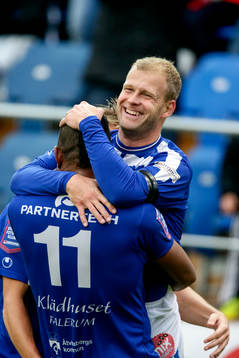 Åtvidabergs Kristian Bergström jublar