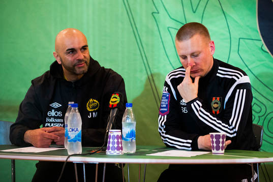 Elfsborgs tränare Jan Mian och Brommapojkarnas