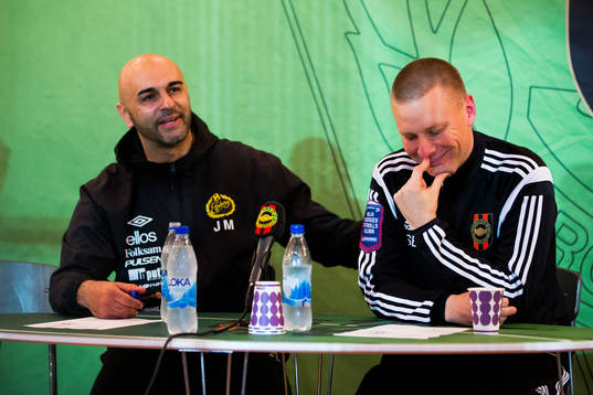 Elfsborgs tränare Jan Mian och Brommapojkarnas