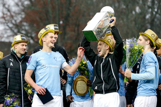 Malmö FFs Markus Rosenberg och Anton Tinnerholm med