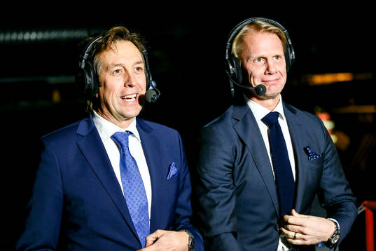 Kommentatorerna från Cmore Åke Unger och Niklas Wikegård