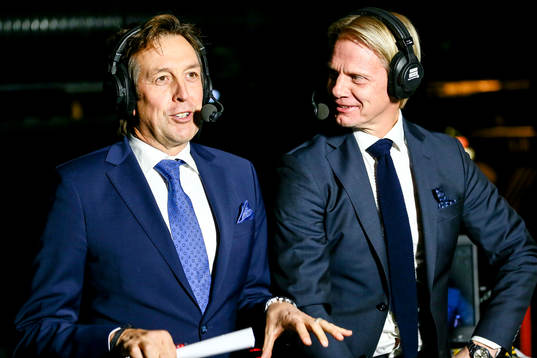Kommentatorerna från Cmore Åke Unger och Niklas Wikegård