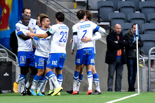 Norrköpings Alhaji Kamara jublar