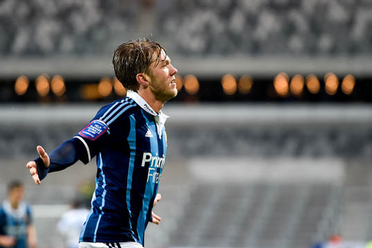 Djurgårdens Martin Broberg jublar