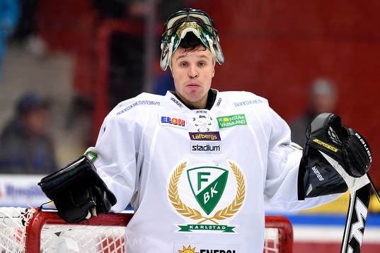 Färjestads målvakt Justin Pogge