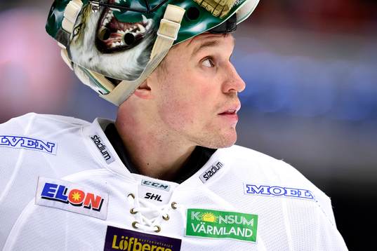 Färjestads målvakt Justin Pogge