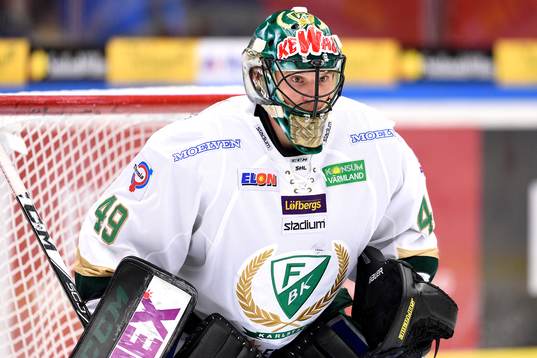 Färjestads målvakt Justin Pogge