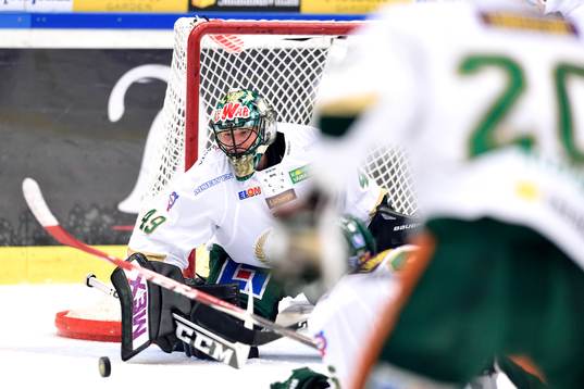 Färjestads målvakt Justin Pogge