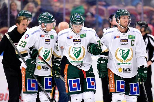 Färjestads Martin Röymark (v) och Ole-Kristian Tollefsen