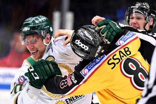 Färjestads Shawn Lalonde och Luleås Per