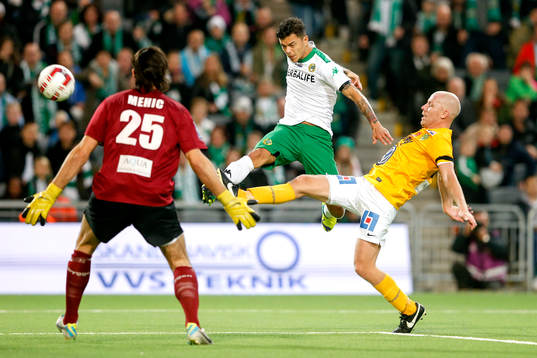 Jönköpings målvakt Damir Mehic och Viktor Rönneklev och
