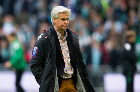 Hammarbys tränare Nanne Bergstrand innan fotbollsmatchen i