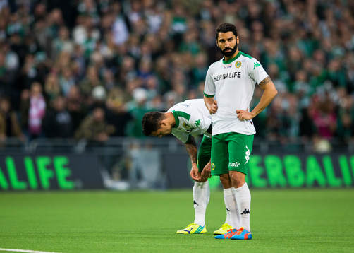Hammarbys Michael Timisela och Stefan Batan