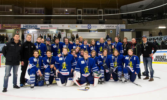 Göteborgs lag med sina silvermedaljervunder