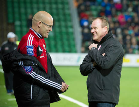 Sundsvalls tränare Joel Cedergren och Roger Franzén