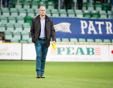 Sundsvalls tränare Joel Cedergren innan fotbollsmatchen i