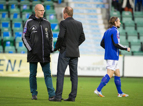 Sundsvalls tränare Roger Franzén och tränare Joel