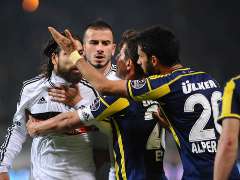Turkey super league derby match between Besiktas and