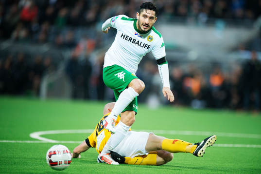 Hammarbys Pablo Pinones-Arce tar sig förbi Jönköpings