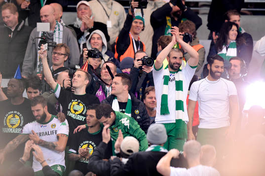 Hammarbys Kennedy Bakircioglu jublar