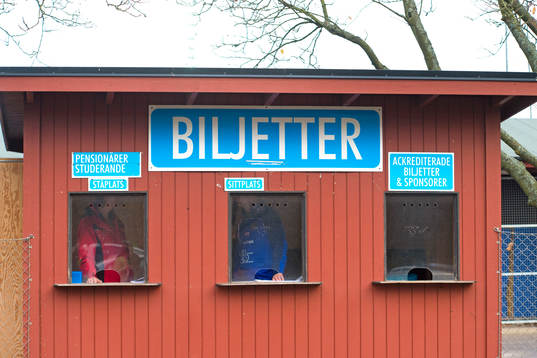 Biljettkassan till Ängelholms IP