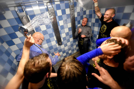 Sundsvalls tränare Joel Cedergren och tränare Roger