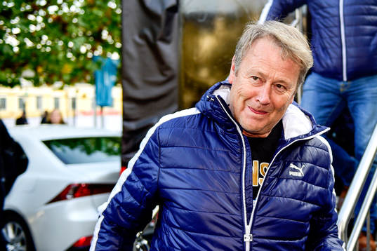 Malmö FFs tränare Åge Hareide firar SM-guld