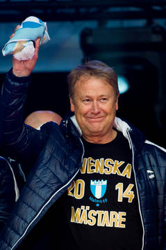 Malmö FFs tränare Åge Hareide när Malmö FF och
