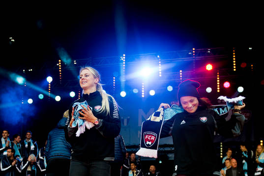 Rosengårds Amanda Ilestedt och Alexandra Riley när Malmö