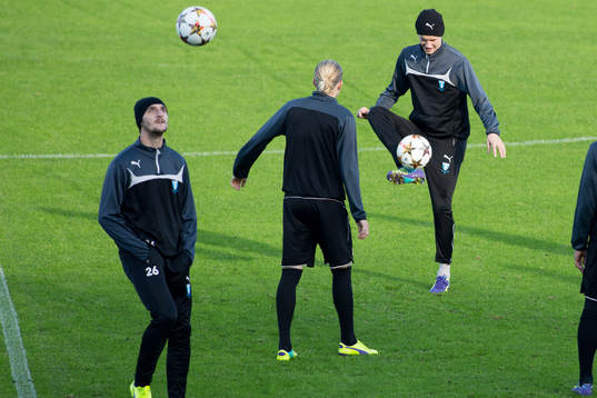 Malmö FFs Agon Mehmeti och Filip Helander