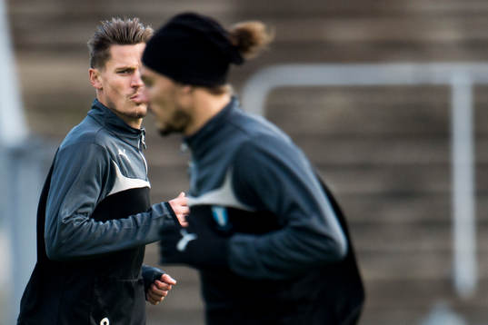 Malmö FFs Markus Rosenberg och Erik Johansson