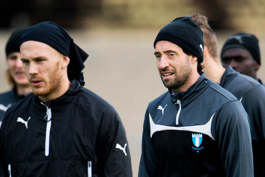 Malmö FFs Magnus Eriksson och Matias Concha