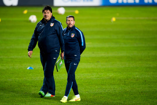 Atletico Madrids assisterande tränare German Burgos och