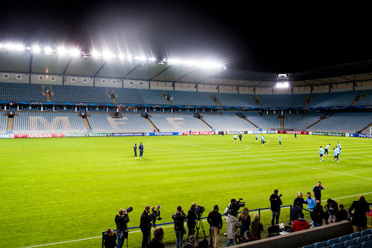 Atletico Madrid tränar på Swedbank Stadion