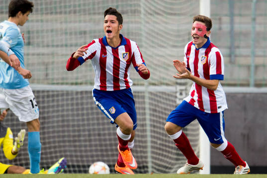 Atlético Madrids Antonio Morente Olivia Jose och Federico
