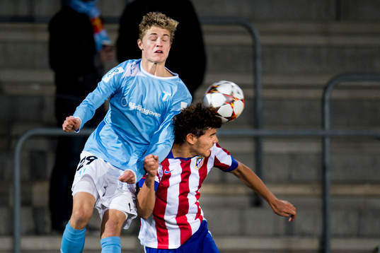 Malmö FFs Mattias Svanberg och Atlético Madrids Fracois